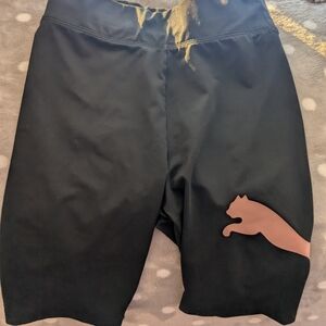 Puma Black and Gold Athletic Shorts